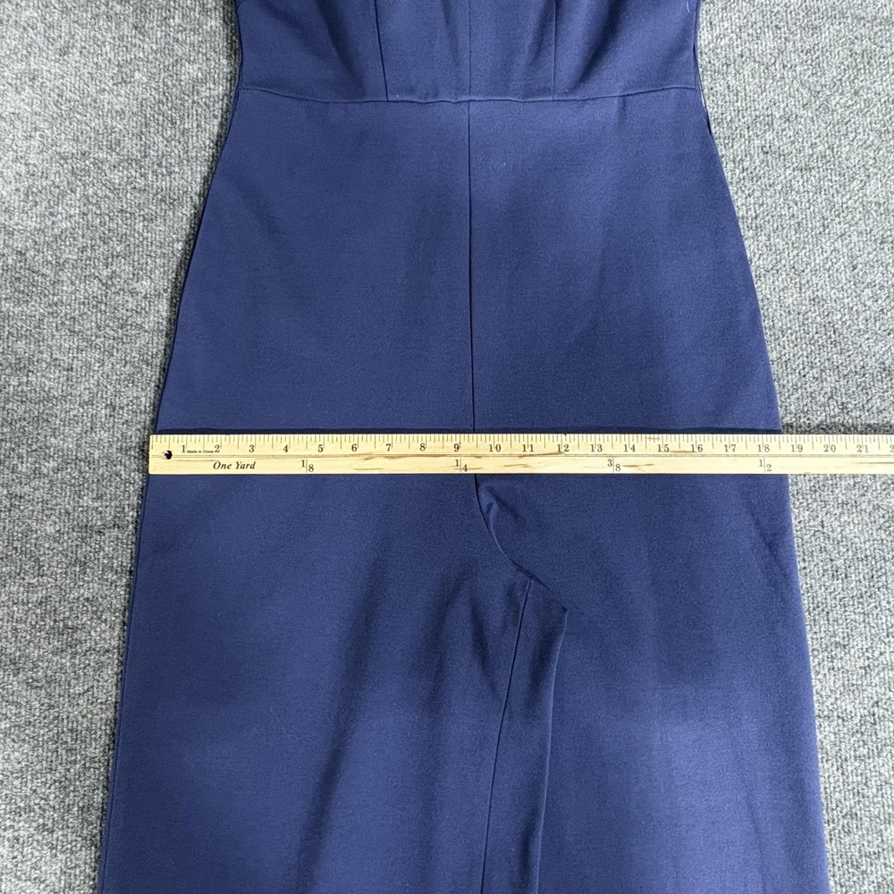 Kate Spade Jumpsuit Womens Small Navy Blue Short Sleeve Wide Leg Dressy - Picture 9 of 16